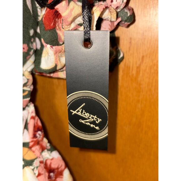 Liberty Love Cottagecore Floral Babydoll Puff Sleeve Mini Dress Square Neck XL - Picture 3 of 6